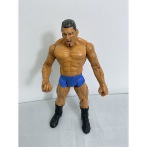 WWE Wrestler Action Figure With Dragon Tattoo & Blue Trunks Articulated